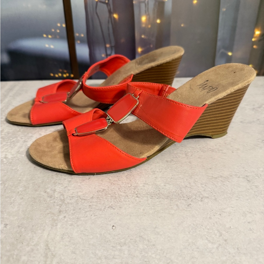 Impo Coral Wedge Slip-On Open-Toe Sandals Sz 8M